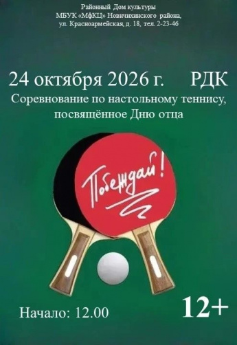 Соревнование по настольному теннису